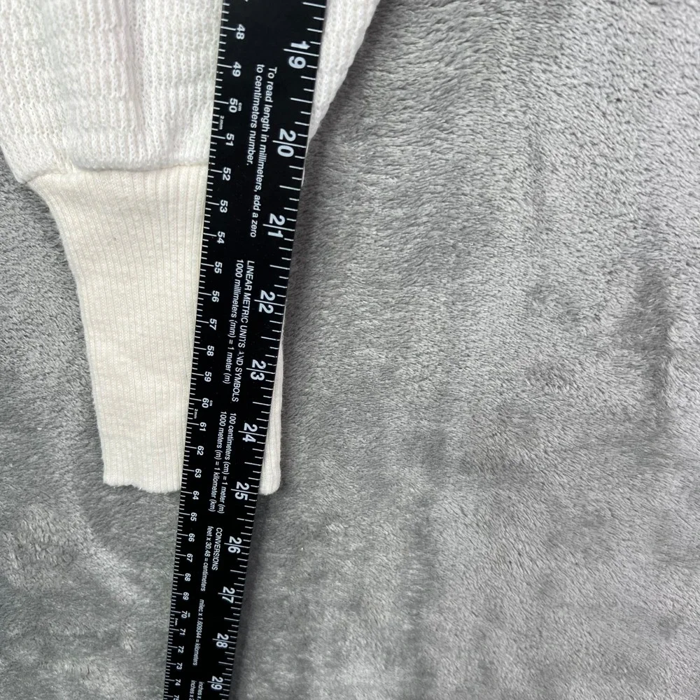 Hanes Thermal Long Johns Mens Large White Solid Waffle Knit Base Layer Pants VTG